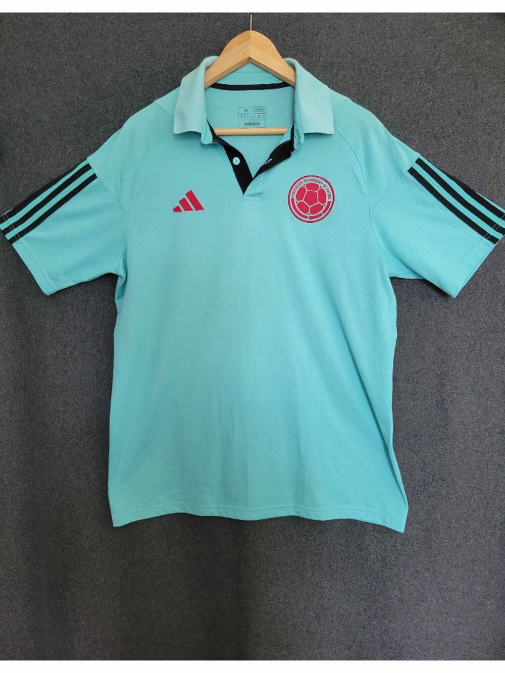 Adidas Colombia National Team Federacion Colombiana De Futbol FCF Polo Shirt M